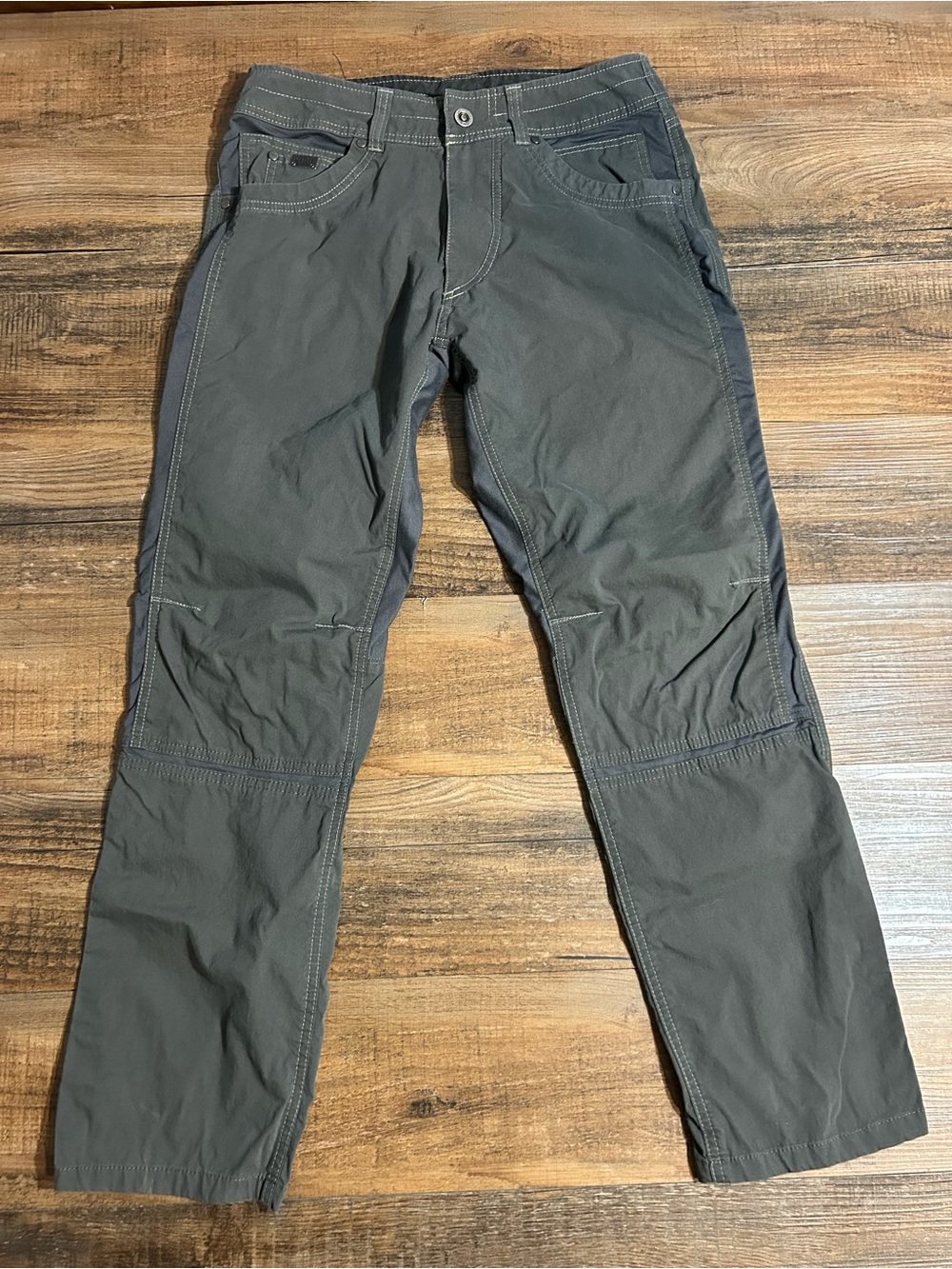 KUHL Mens 31x30 Radikl Pants Charcoal Grey Hiking Stretch Cargo Work Outdoor